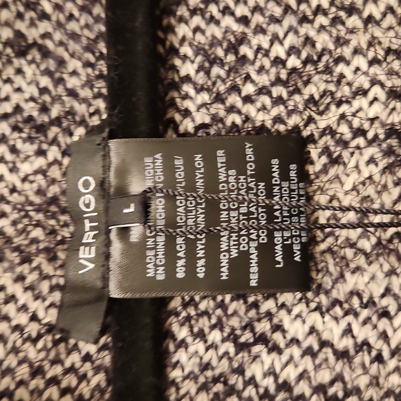 VERTIGO WATERFALL OPEN CARDIGAN LARGE NEW - Picture 3 of 6